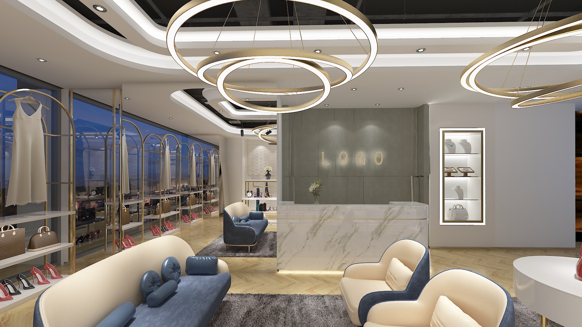 3D Modern Boutique Interior Design Model - TurboSquid 2308969