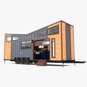 3D Tiny House on Wheels Rigged