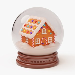 Gingerbread Snow Globe 3D model