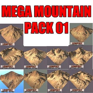 mountains pack 3d model