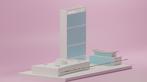 3D model united nation headquarter