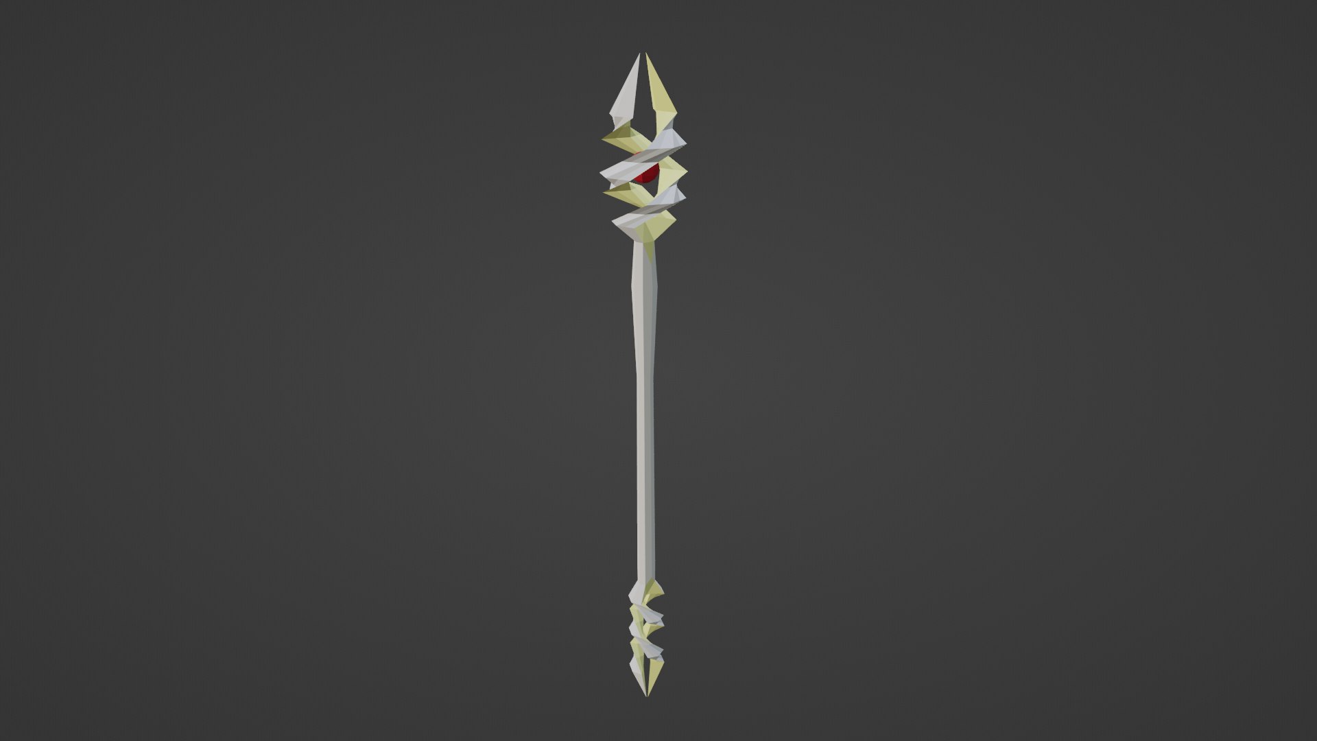 3D LOW POLY Healer Staff model - TurboSquid 2132033