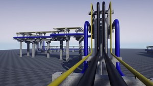 pbr pipes modularity 3D model