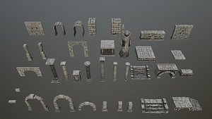 old ruin set