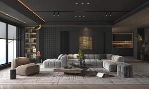 3D Living Room Scene 21