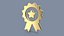 3D Award Badge Symbol