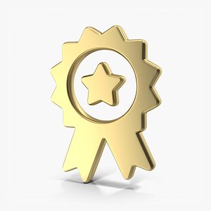 3D Award Badge Symbol