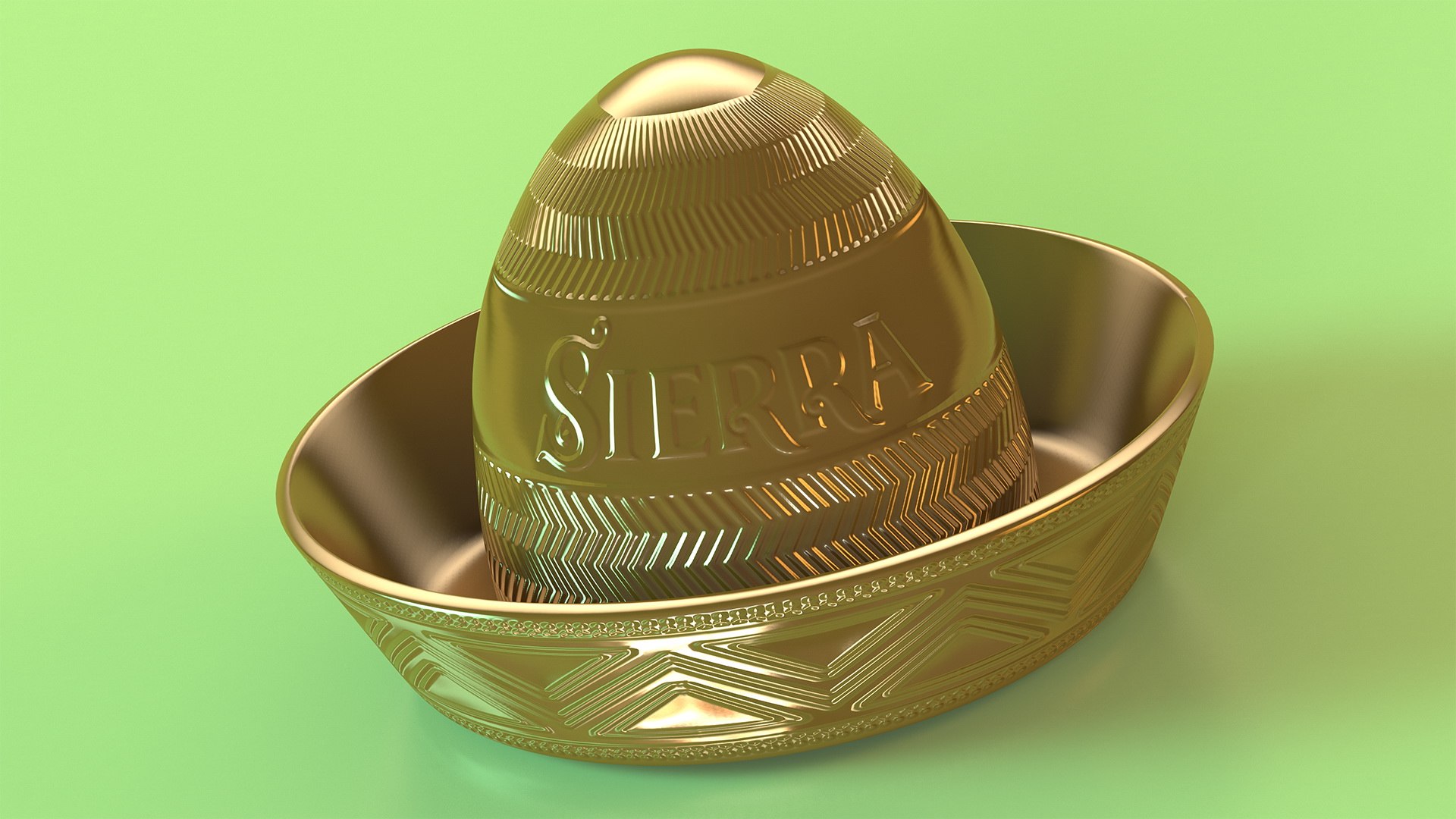 Sierra Tequila Salt Shaker 3D model preview