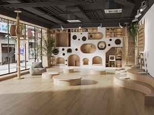 Modern Cat Cafe Playground model
