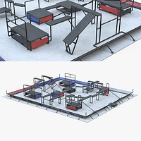 Parkour Obstacle Setup for Training