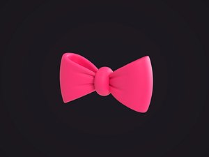 Cartoon Pink Ribbon Bow