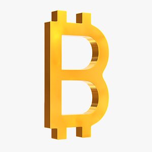 3D Bitcoin currency sign