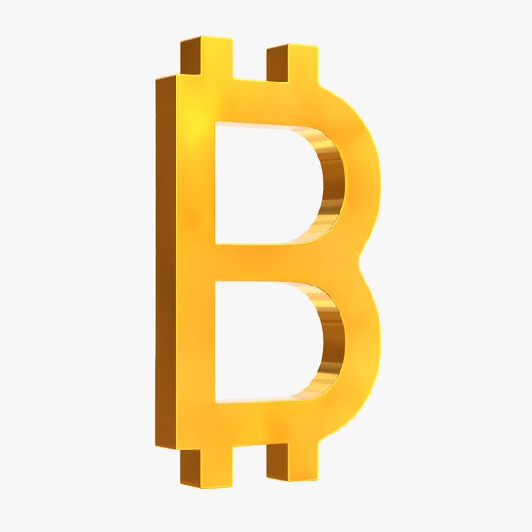 3D Bitcoin currency sign