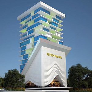 3D Modern Residential Building model