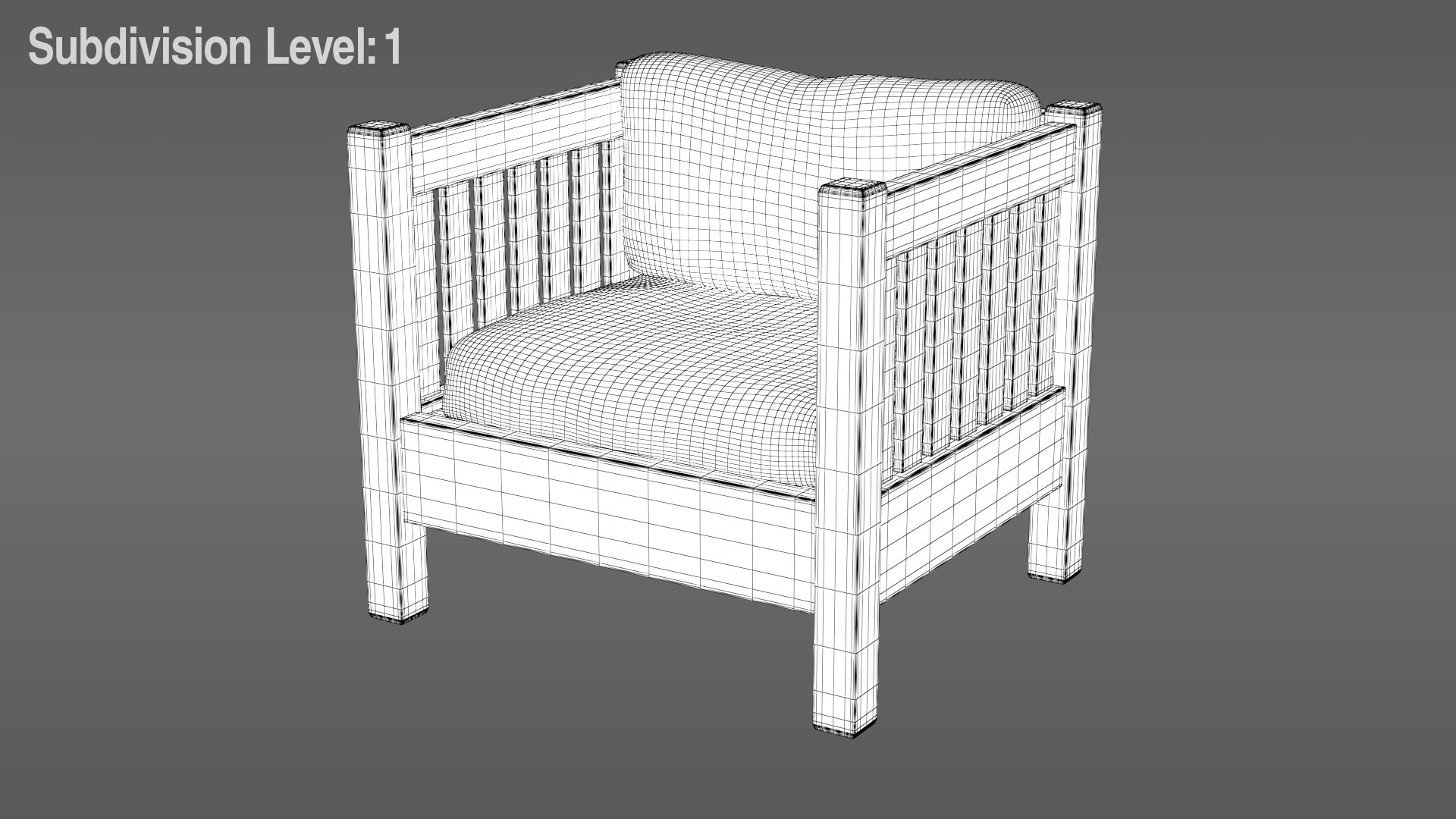 Slatted Cube Chair 3D - TurboSquid 1716227