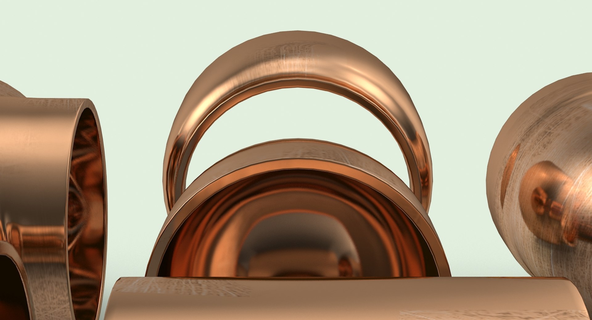 Copper Pipe Fittings 3d Model