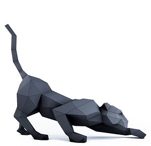 3D panther papercraft model