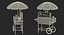 3D hot dog cart vendor model