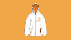 Men Printed Zip Hoodie - TOO MUCH SWAG