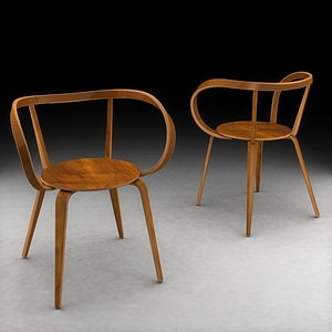 plywood chair 3d model
