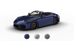 3D Porsche 911 Carrera 4GTS Cabrio 2025 3d model