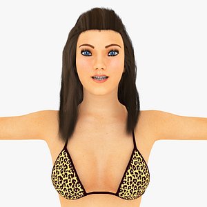 realistic penelop body rigged biped 3D model