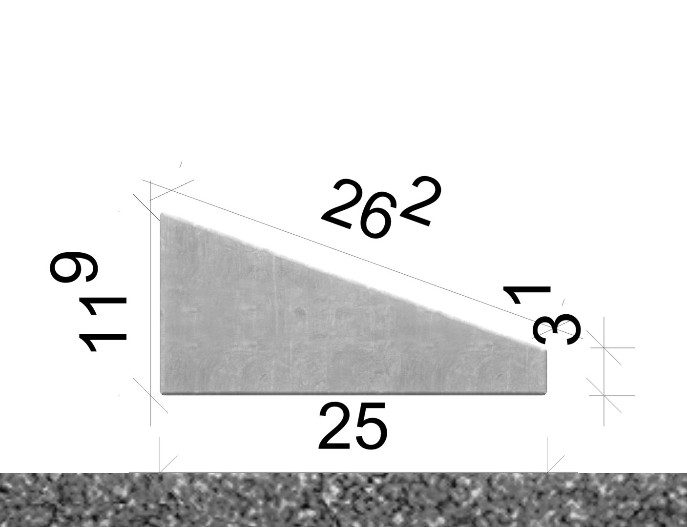 3D Model Concrete Curb Ramp 100cm Barrier-Free Sidewalk Curb ...