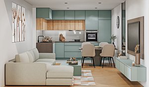 kitchen  clean 110 3D model