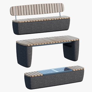 Bien solar bench 3D model