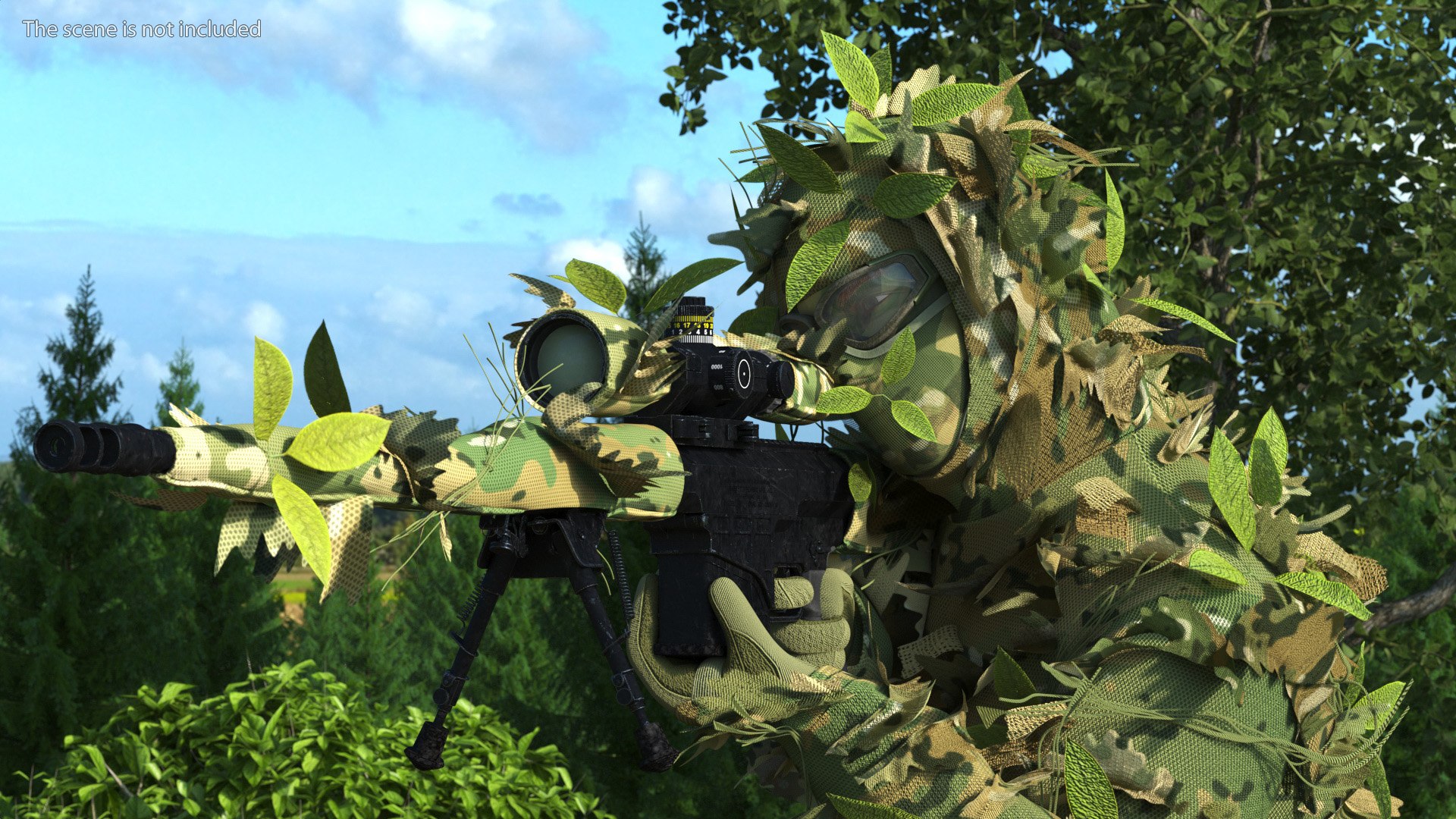 Sniper Kneeling Position 3D - TurboSquid 1989380