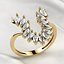 4mm Marquise Sapphires Gold Ring
