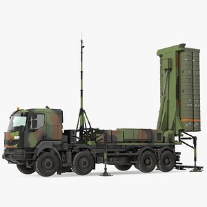 3 d SAMP-T防空导弹系统武装位置模型