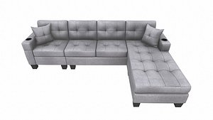Sofa 3 Seater L  Shaped model