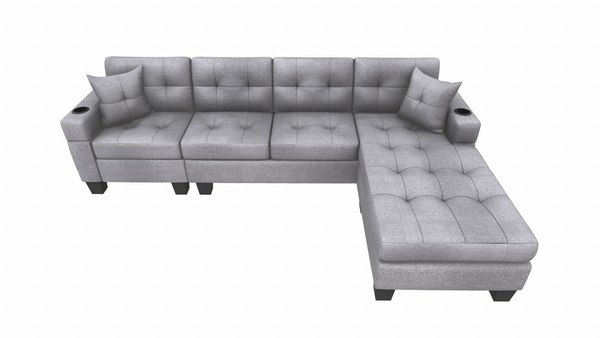 Sofa 3 Seater L Shaped model