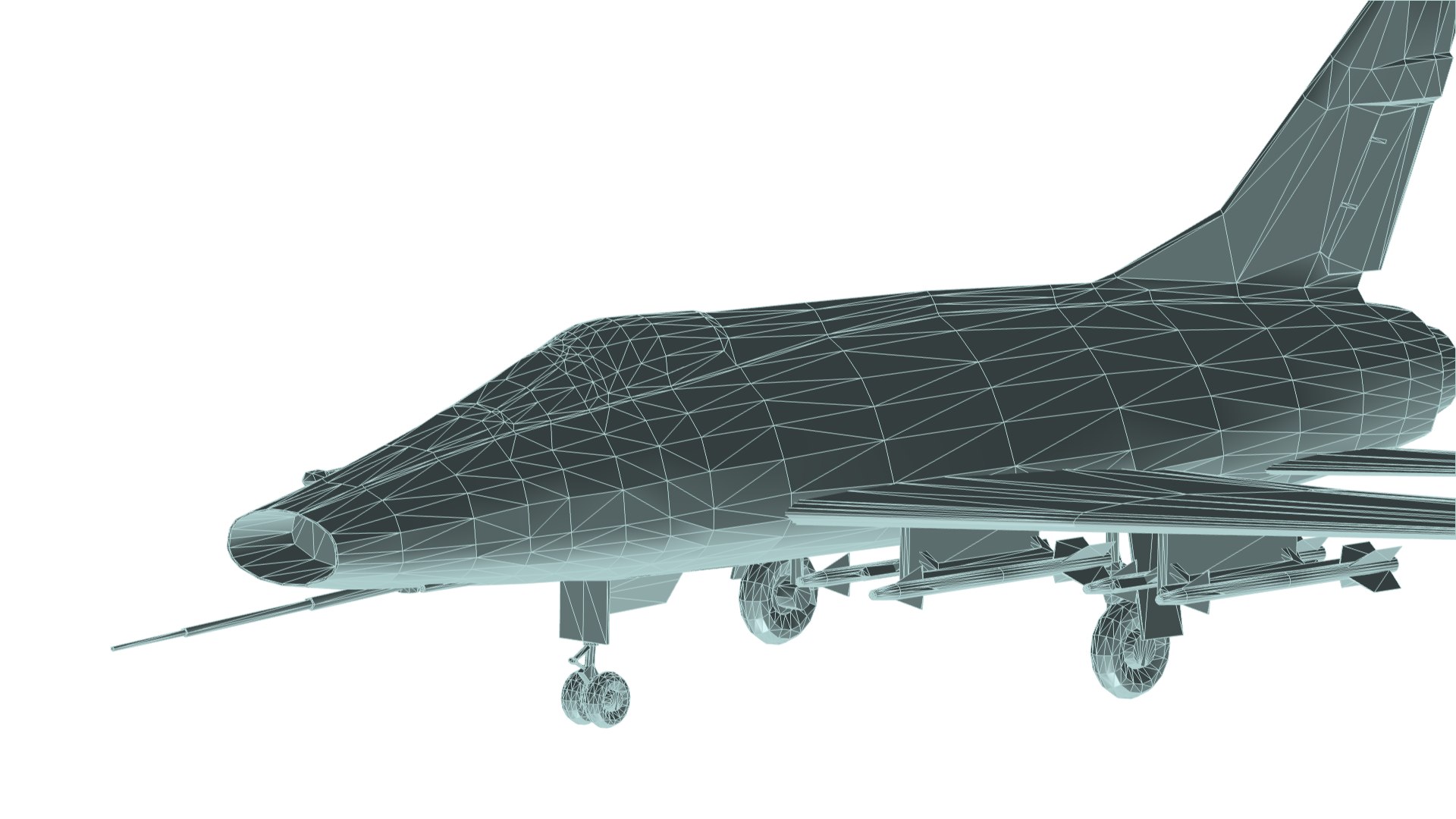 3D North American F-100 Super Sabre - TurboSquid 1987071