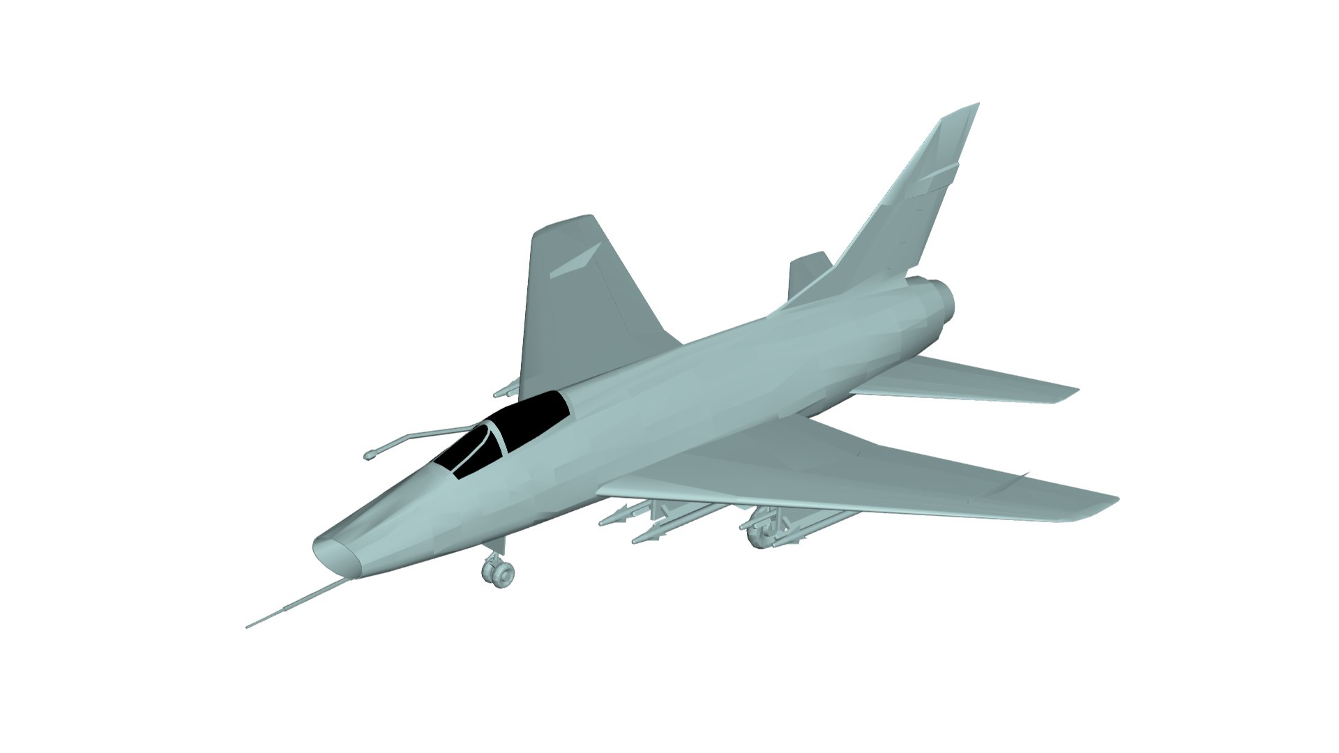 3D North American F-100 Super Sabre - TurboSquid 1987071