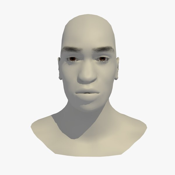 3D realistic head base mesh model