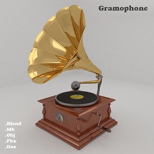 gramophone master voice 3d model