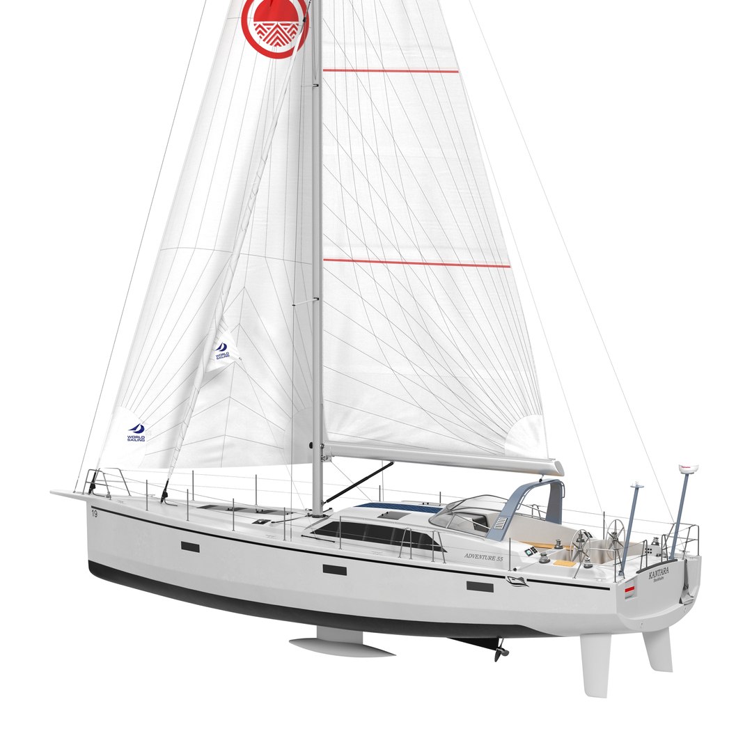 Offshore Sailing Yacht 2 3D model preview