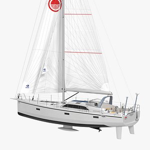 3d offshore sailing yacht 2 model
