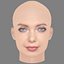 Emilia McCarthy Head - No Hair - Low poly head for game