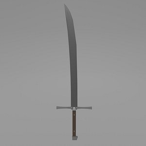 Stylized Low Poly Kriegsmesser