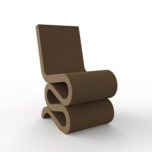 Vintage Wiggle Side Chair 3D model