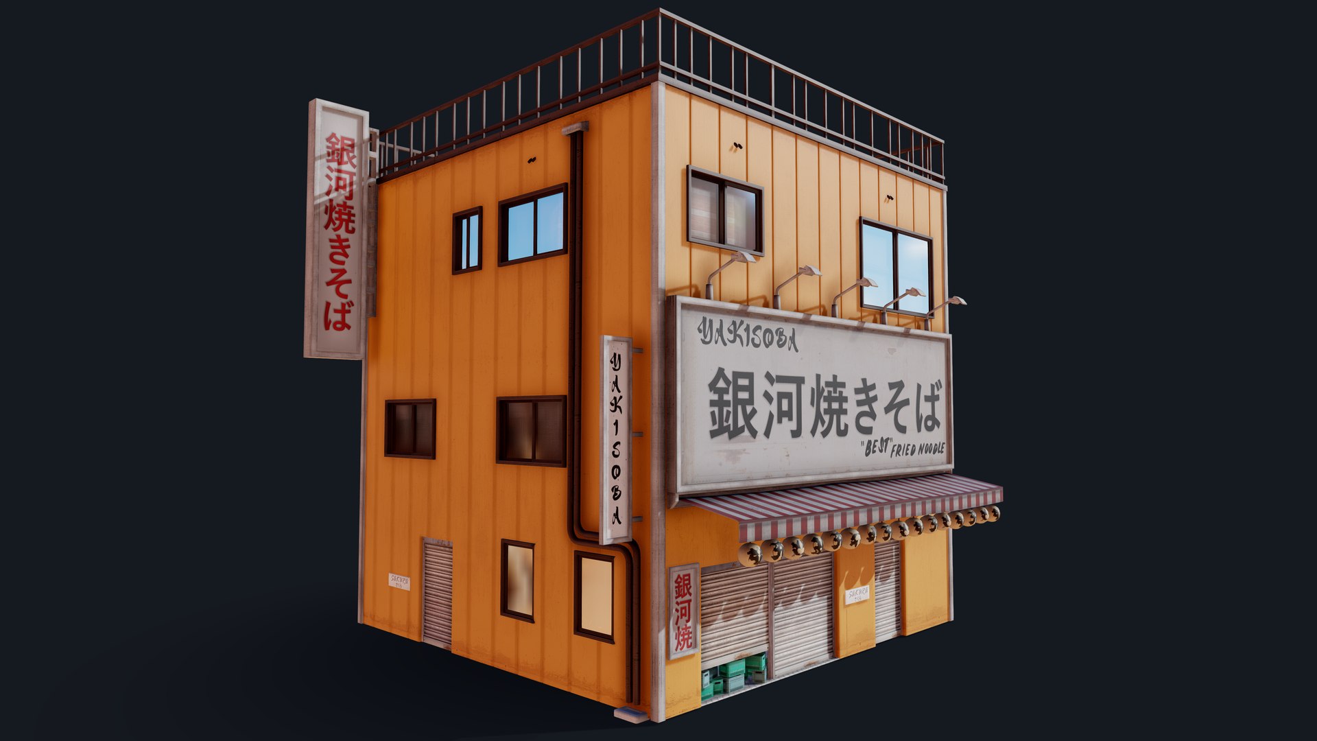 Japanese Yakisoba Shop 3D Model - TurboSquid 1769579