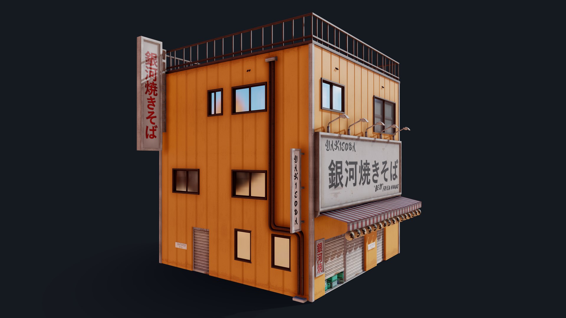 Japanese Yakisoba Shop 3D Model - TurboSquid 1769579