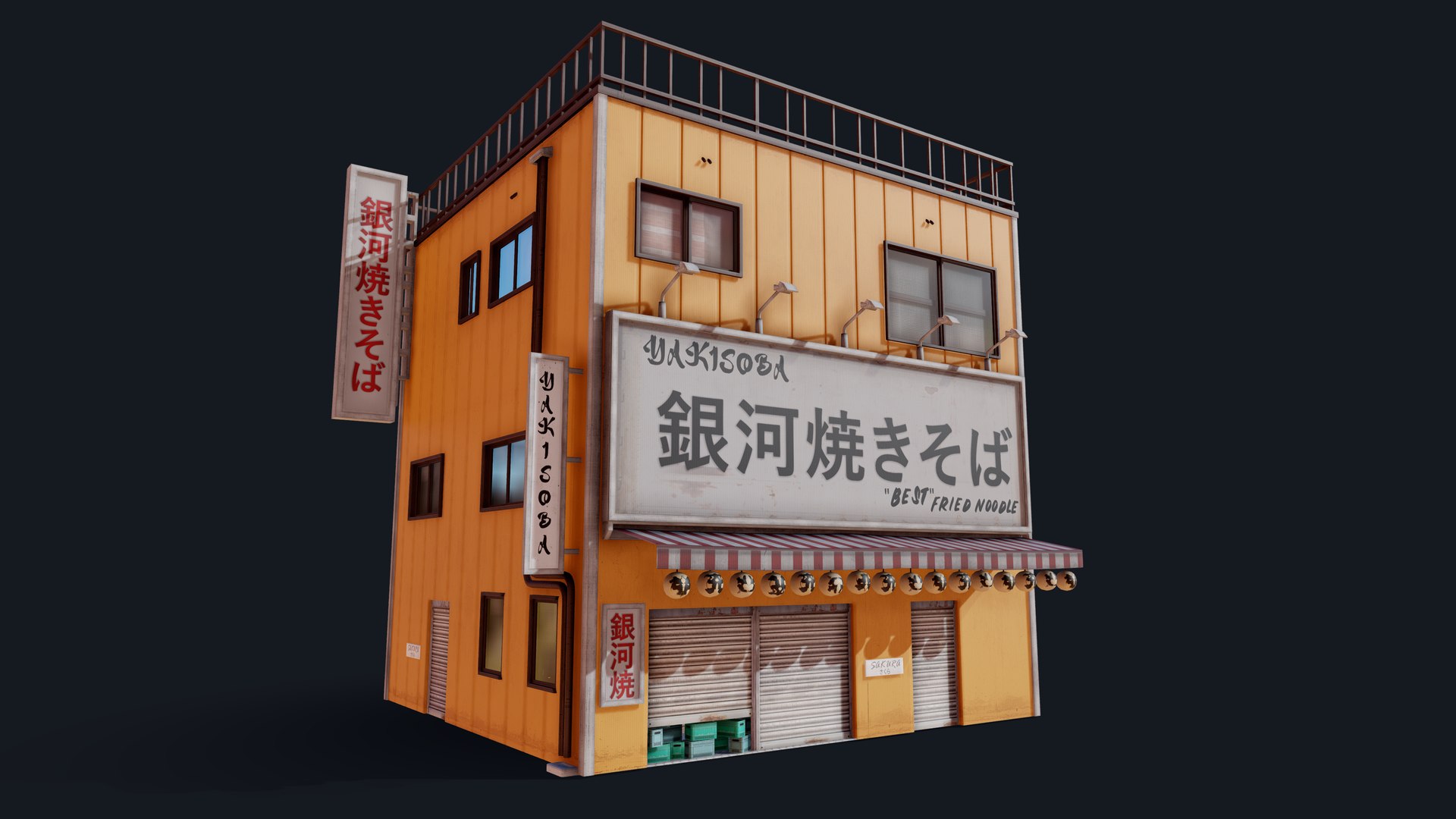 Japanese Yakisoba Shop 3D Model - TurboSquid 1769579