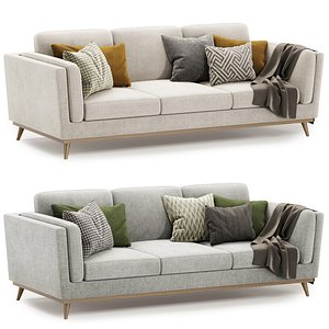 3D model Kassia Linen sofa