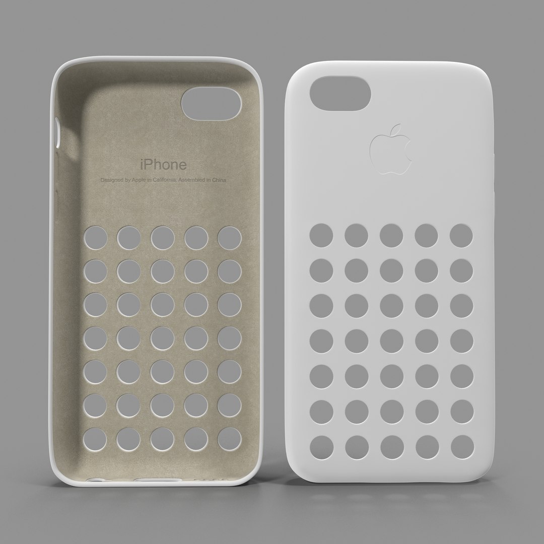 iPhone 5c Case White 3D Model 3D model preview