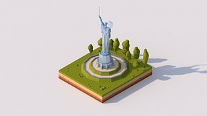cartoon motherland monument 3D model