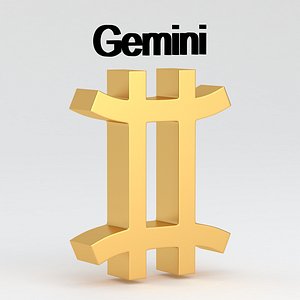 3D Astrological Sign gemini model